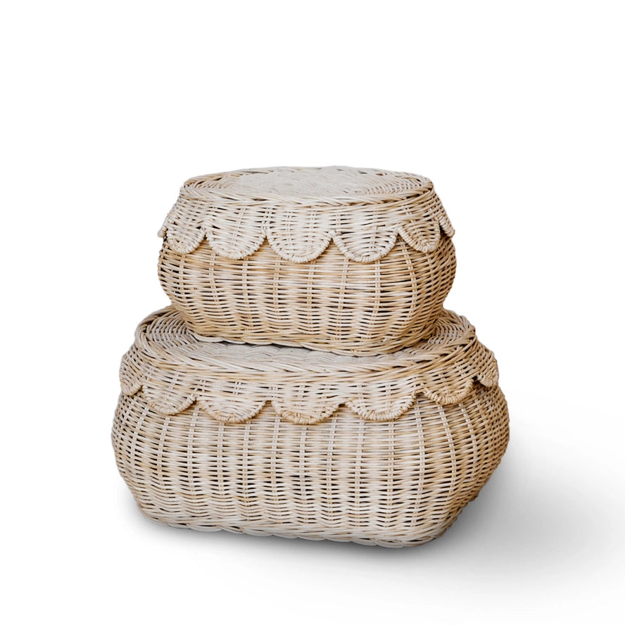 Flora Duo Rattan Basket Set of 2