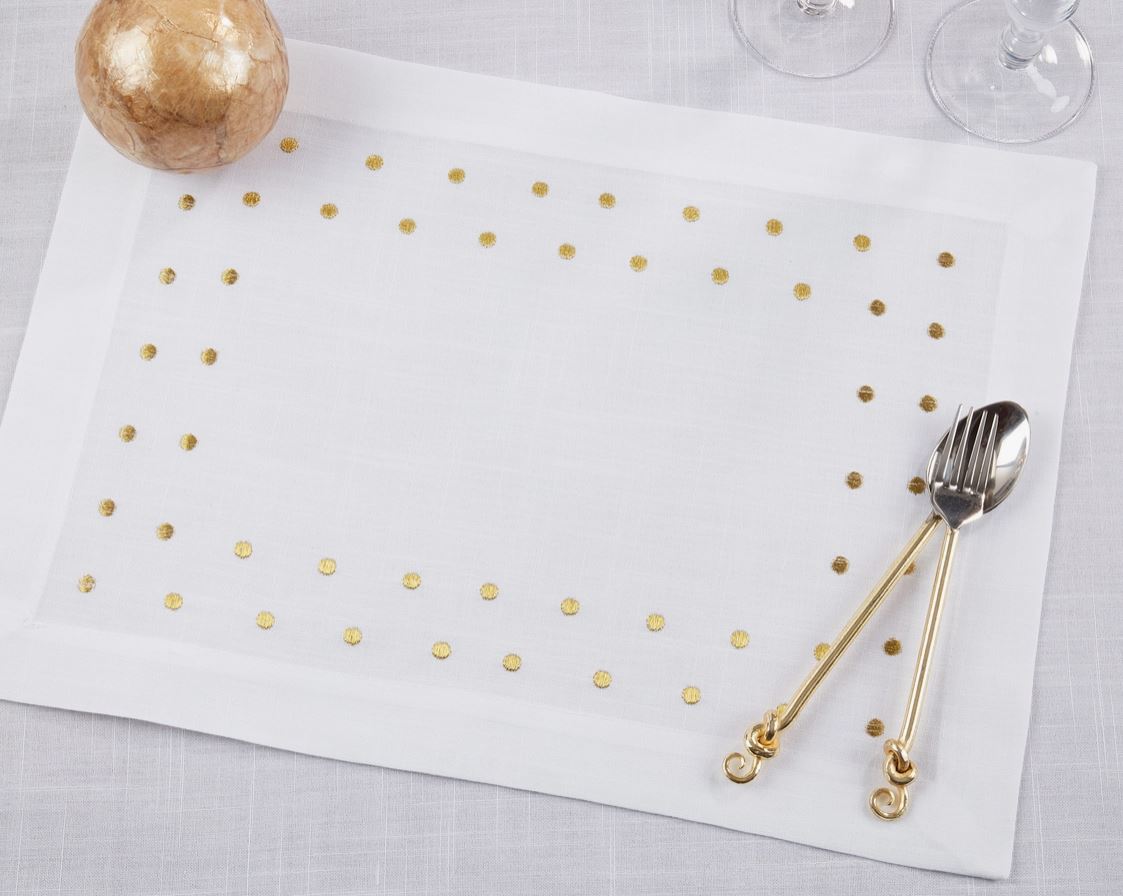 Polka Dot Placemat 4 Pack 14"x20"