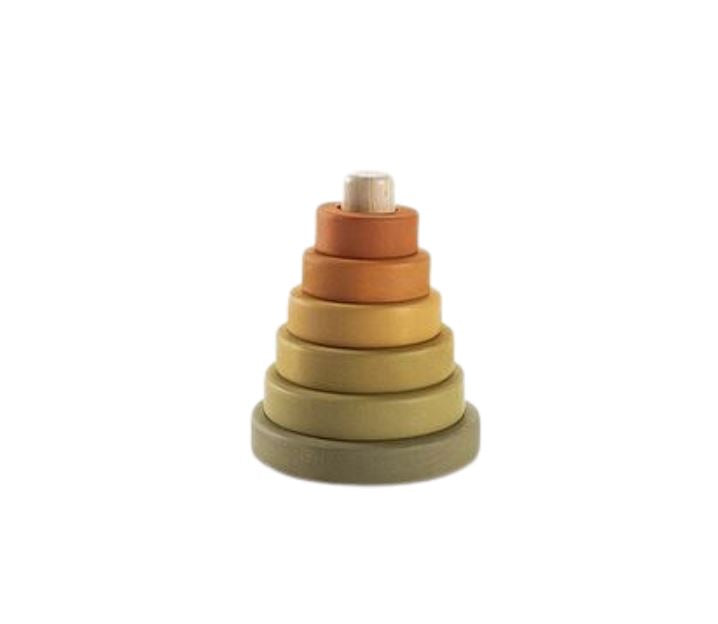 Mini Ring Stacker Wooden Pyramid Toy