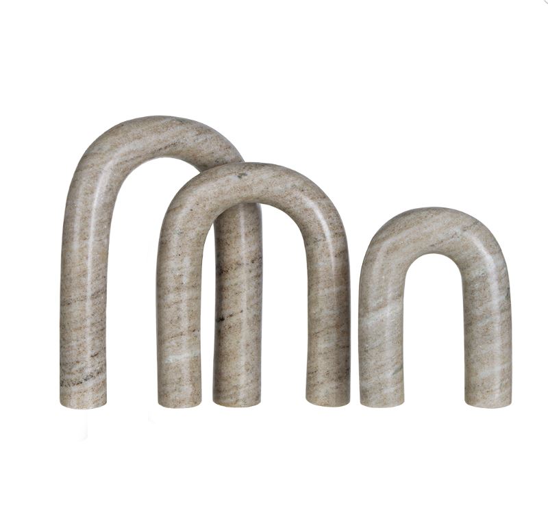 Marble Nesting Arch Sculptures - Set of 3
