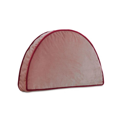 Uma Pink Velvet Demilune Decorative Pillow