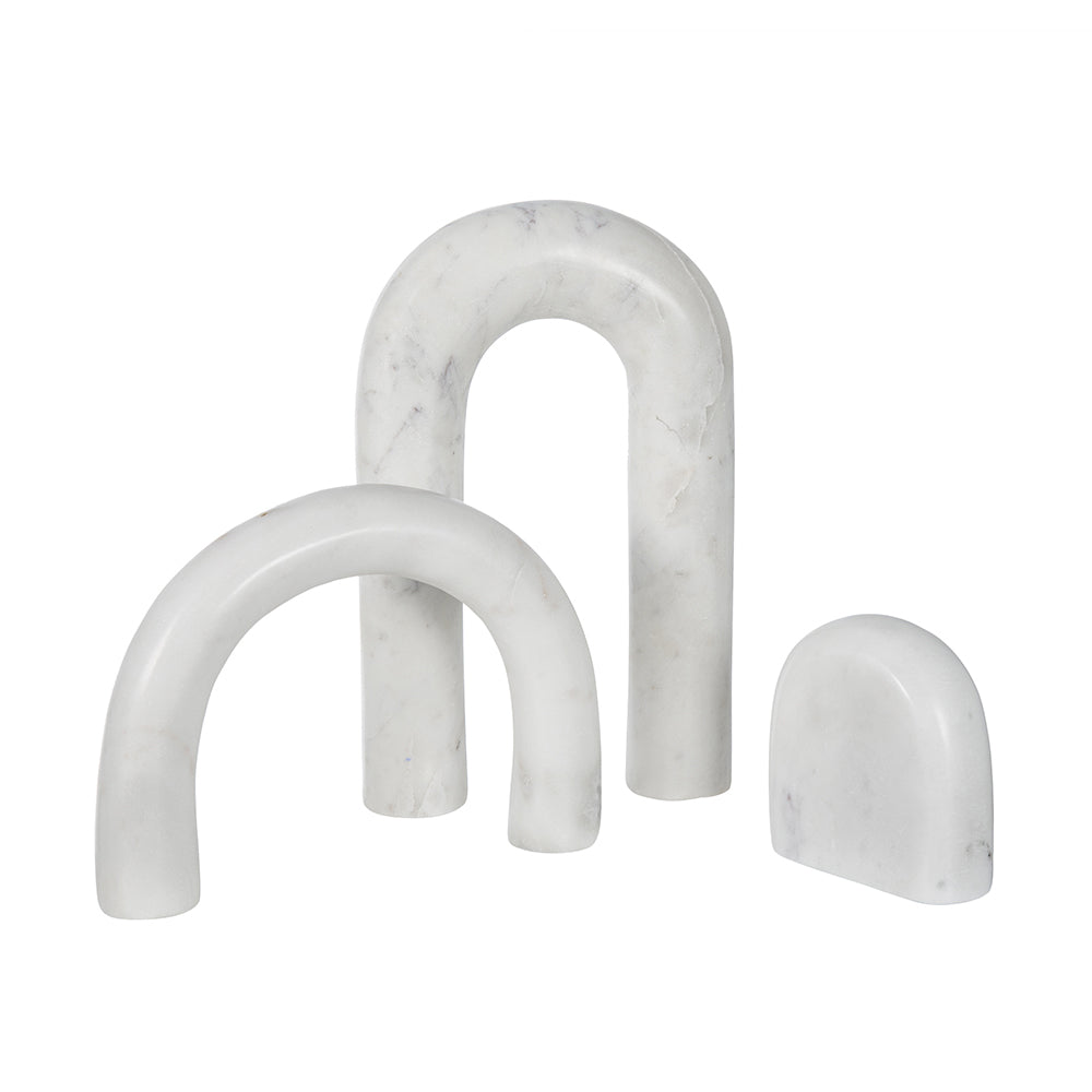 Assorted Marble Nesting Arch Sculptures