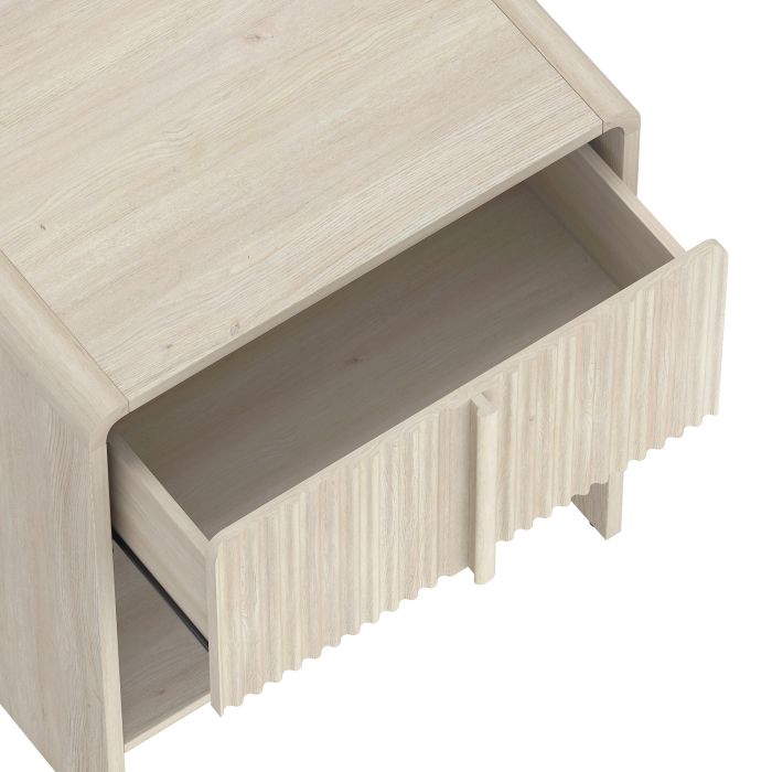 Novara Whitewashed Oak Nightstand