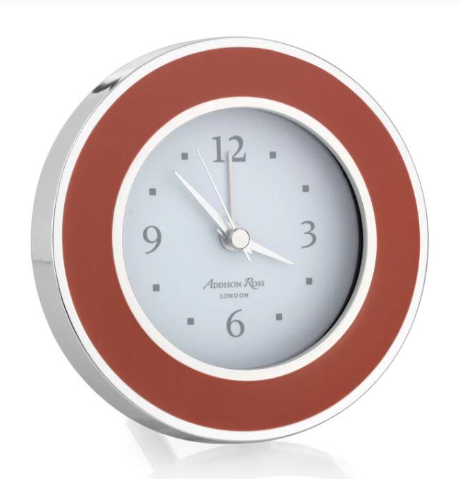 Addison Ross Orange and Silver Alarm Clock