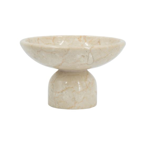 Round Marble Pedestal Bowl