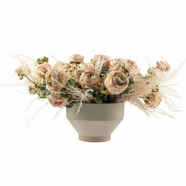 Taupe Rosette Floral