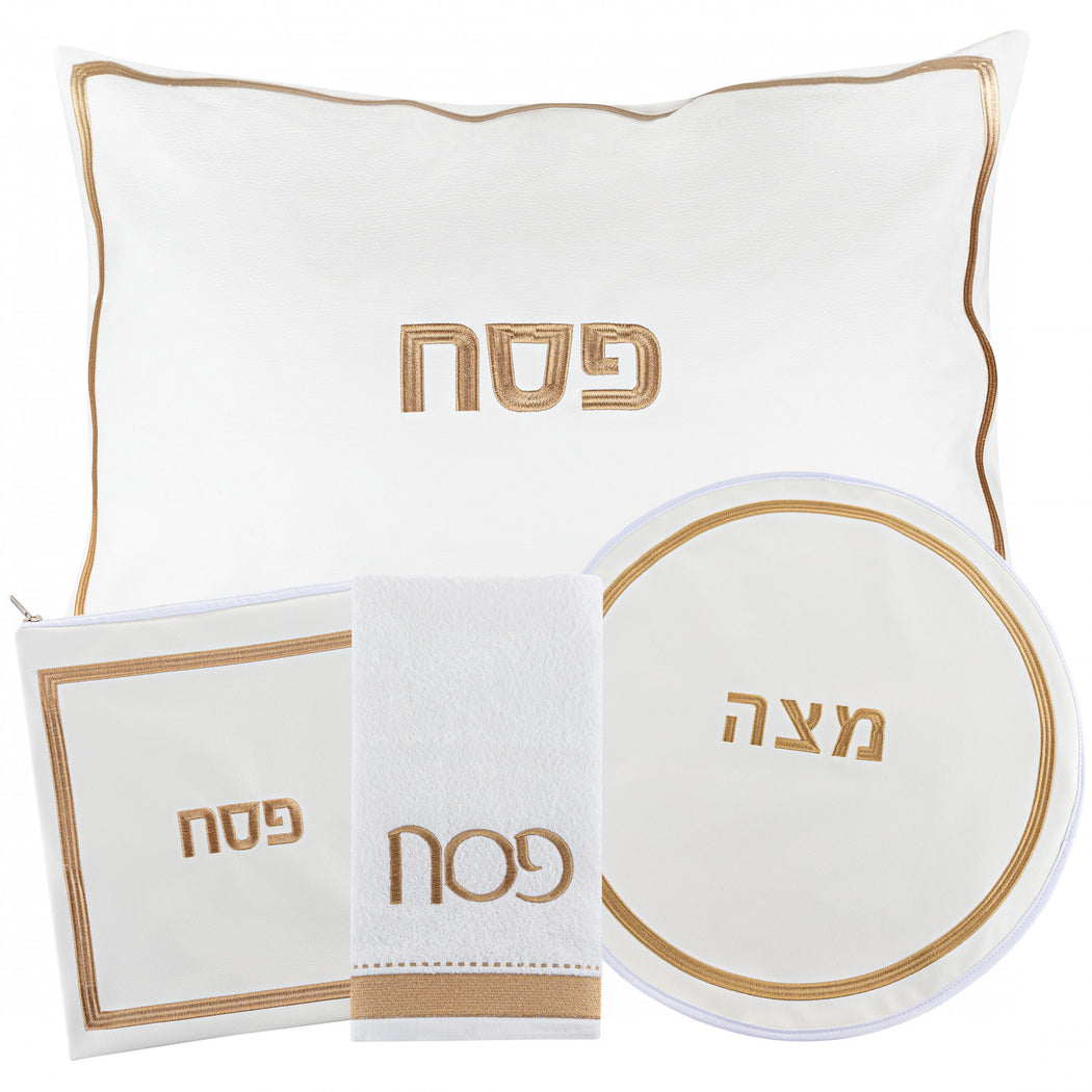 Leather Hotel Gold Pesach Set