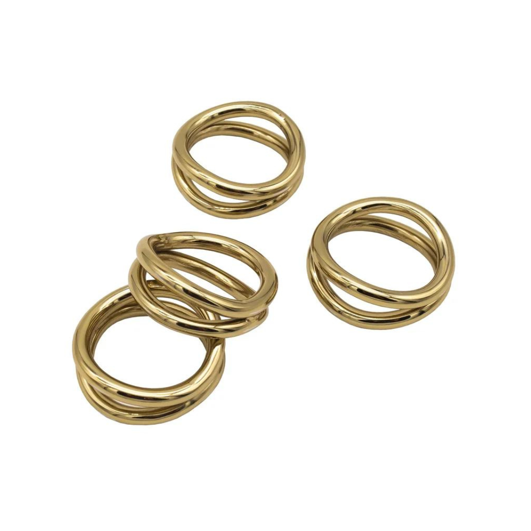 Gold Loop Napkin Rings