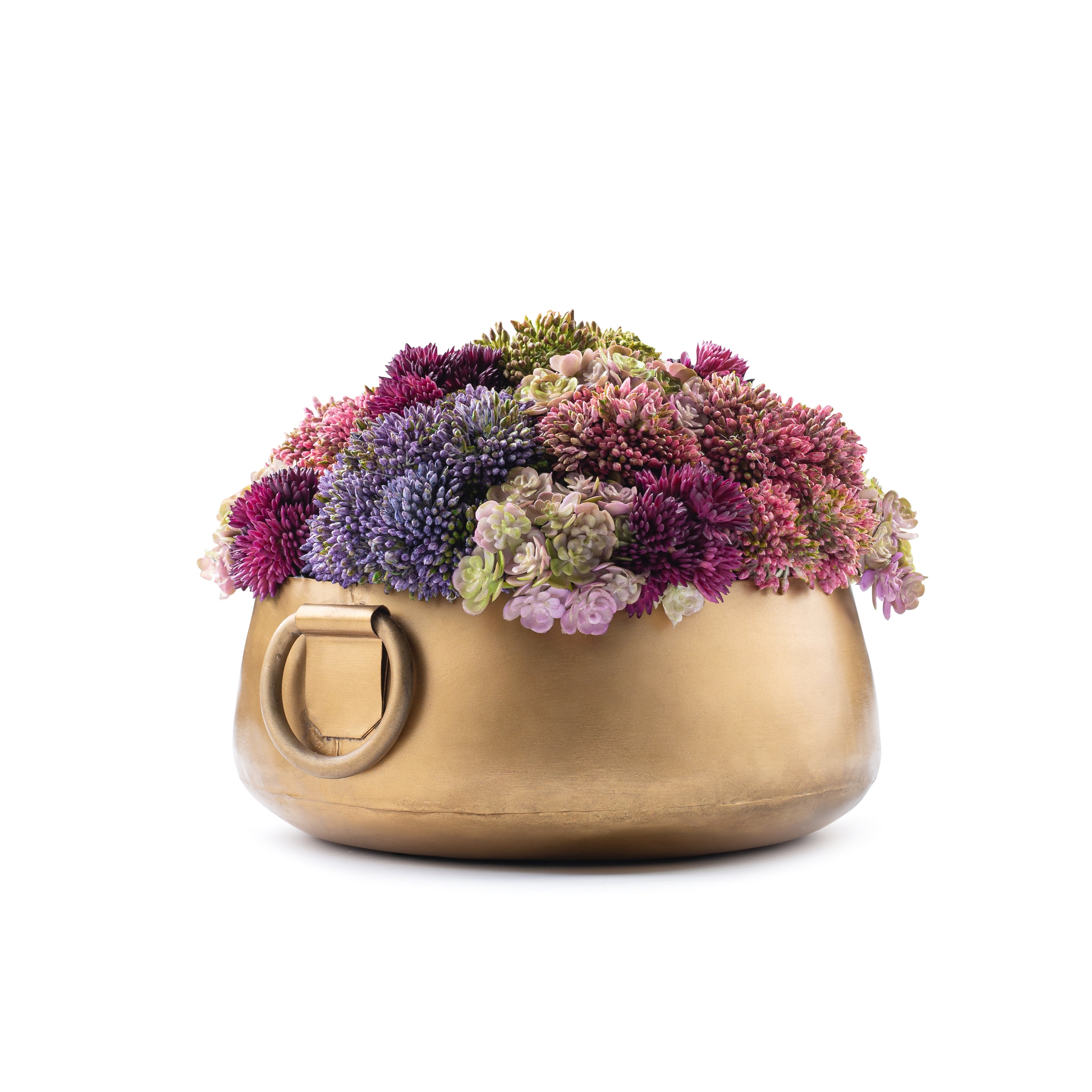 Gold Handle Floral Pot