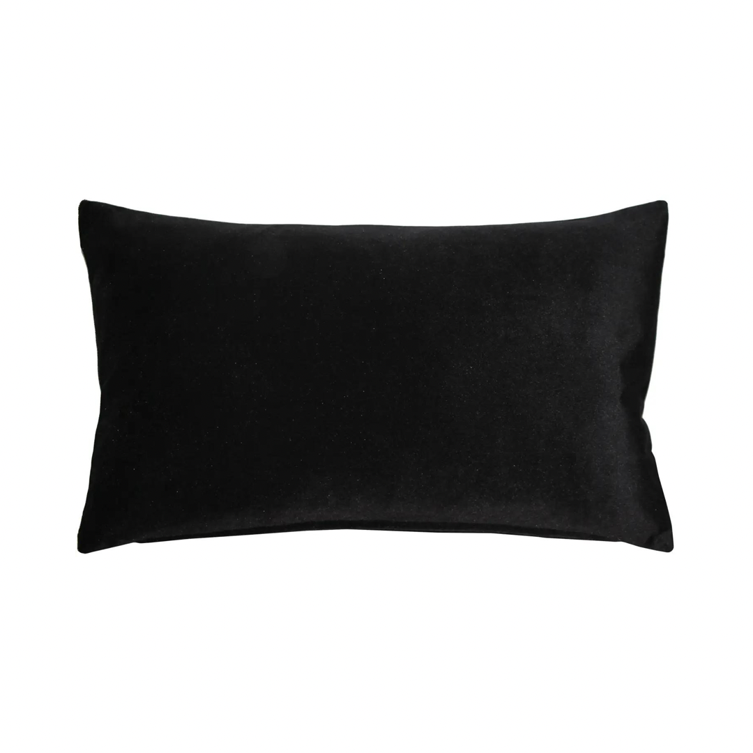 Cast Black Velvet Accent Pillow