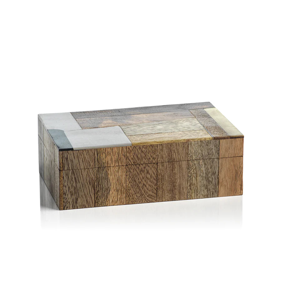 Cape Town Abstract Inlaid Mango Wood Box