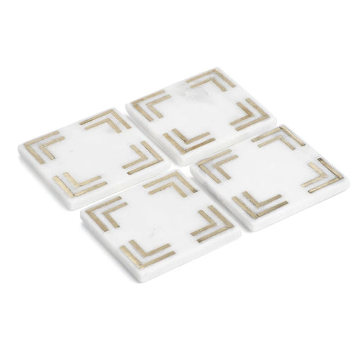 Marmo Marble Square 4" Coasters - Set of 4