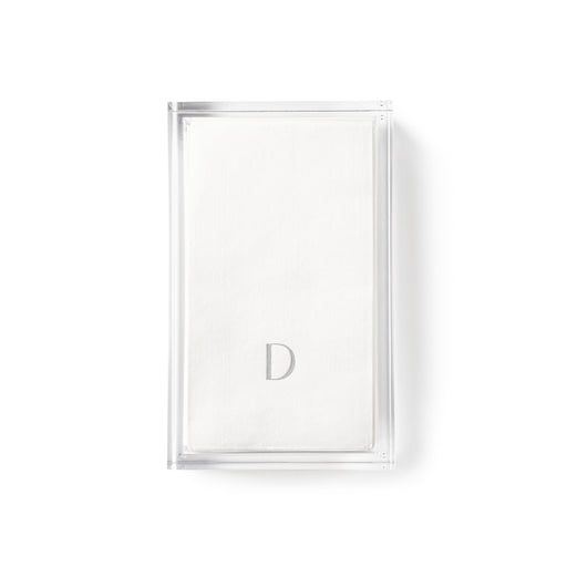 Silver Napkins With Acrylic Tray Gift Set