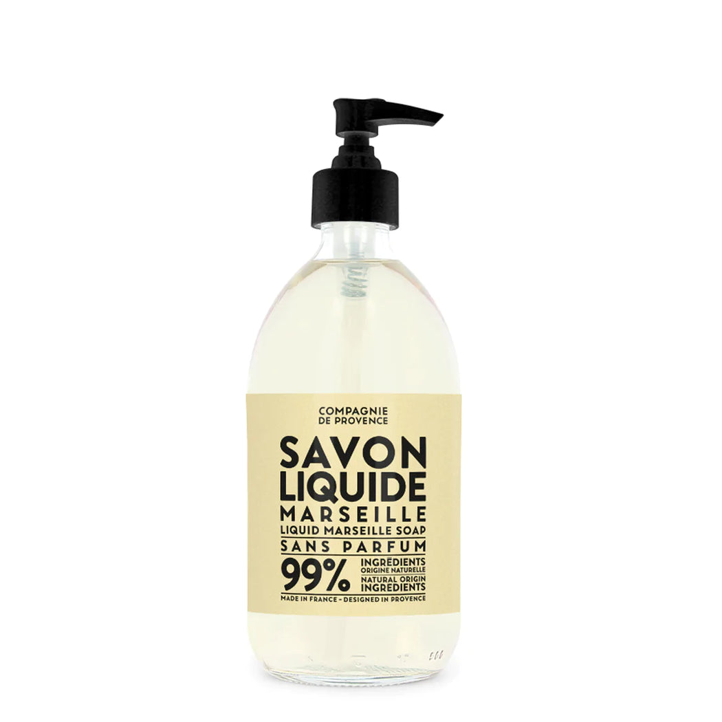 Savon Fragrance Free Liquid Marseille Soap Glass Bottle