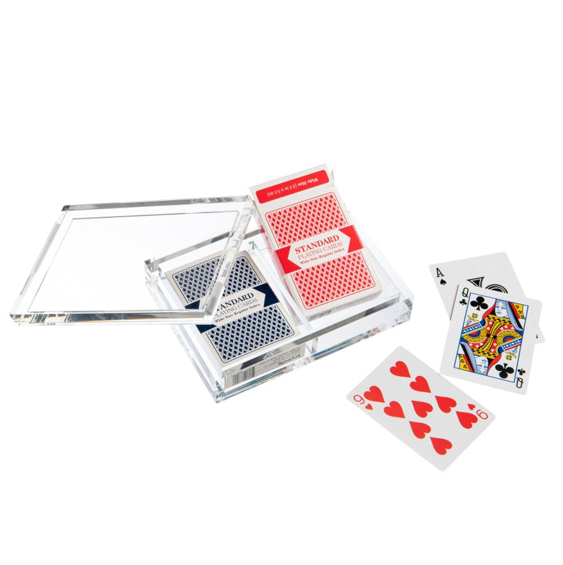 Lucite Playing Card Gift Set — Domani Home