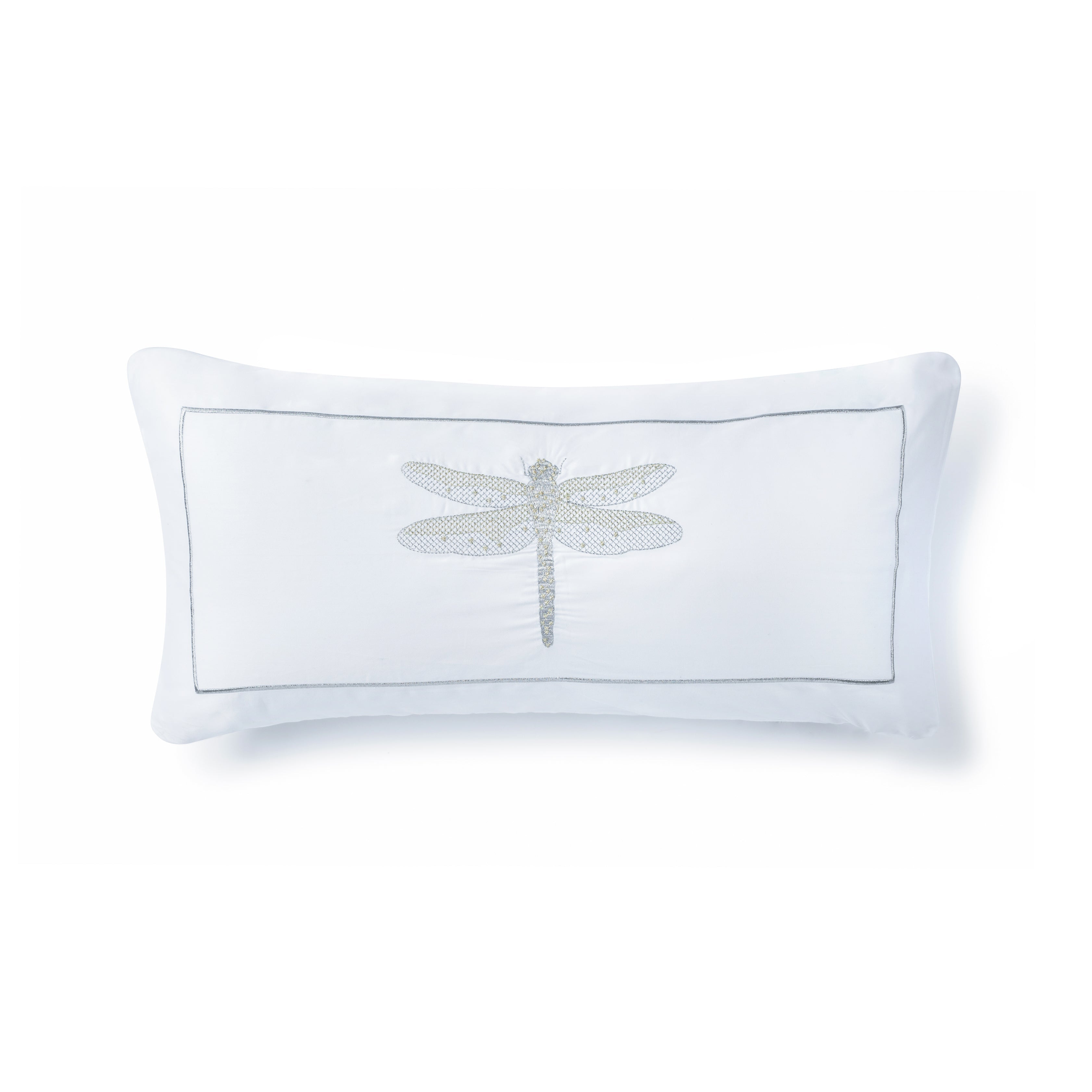 Metal Dragonfly Accent Pillow