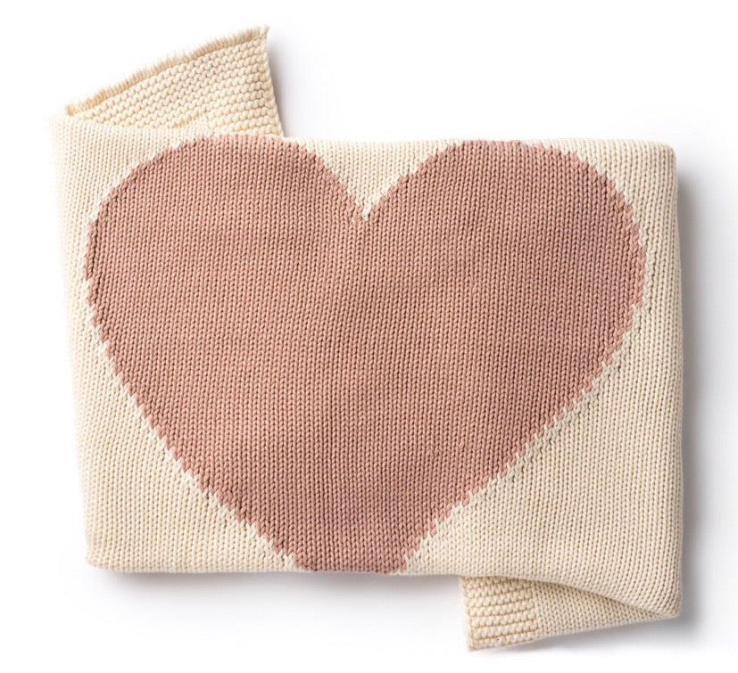 DH Blush Heart Baby Blanket