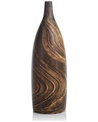 Mango Marbleized Wood Vase
