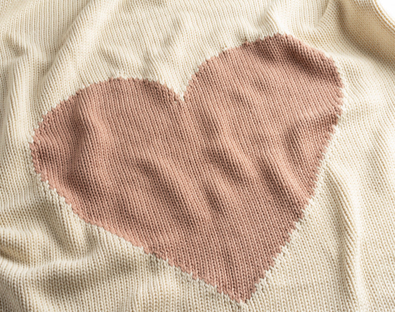 DH Blush Heart Baby Blanket