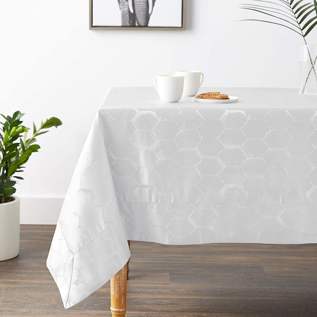 Honeycomb Damask Tablecloth